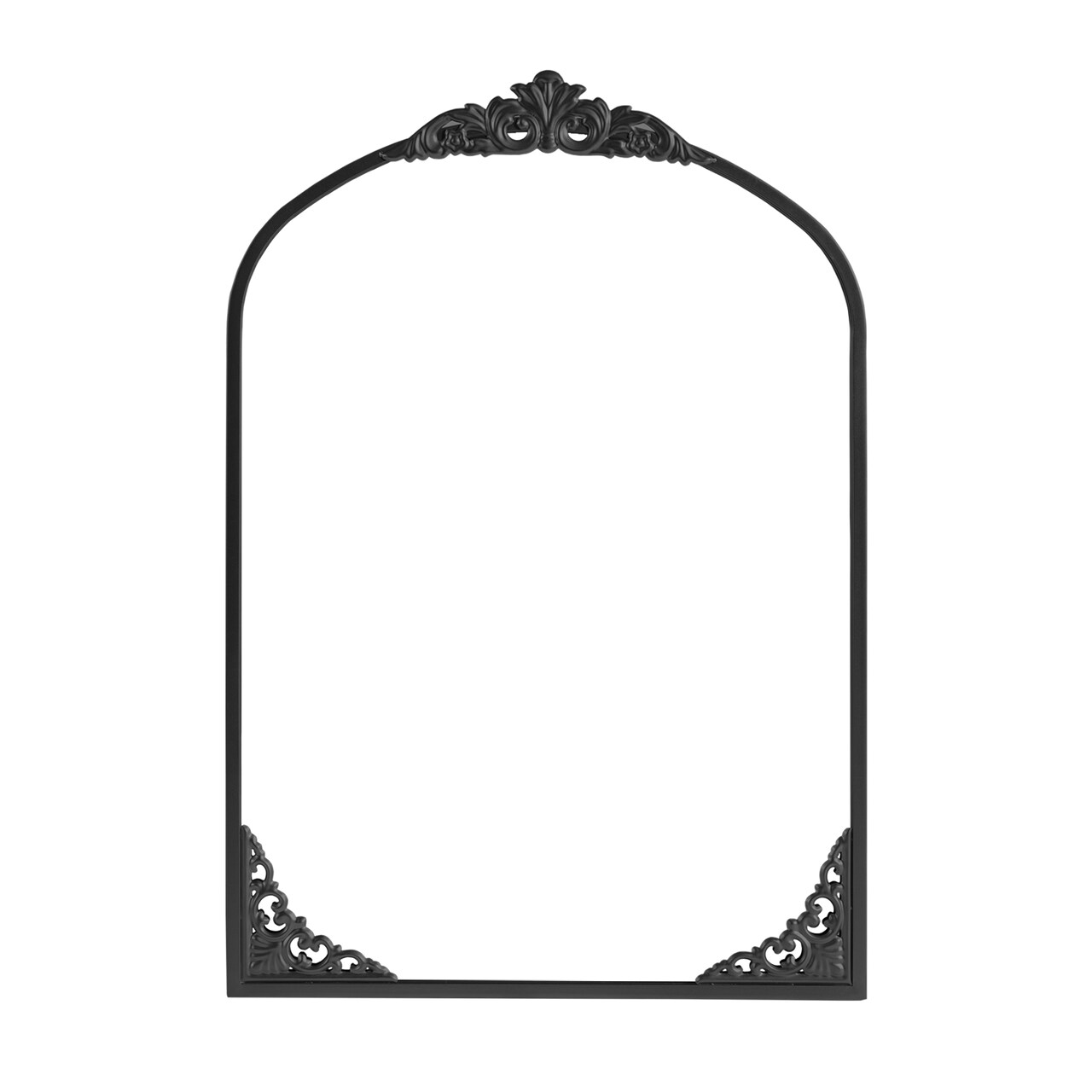 Arched Full Length Mirror Vintage Carved Mirror Iron Frame Wall Mirror